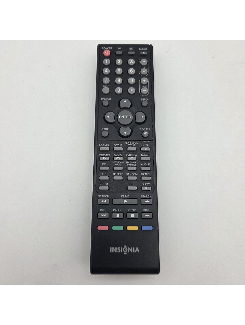 Genuine Insignia 076R0QS011 TV Remote Control For LED/LCD TVs - Tested Fast Ship